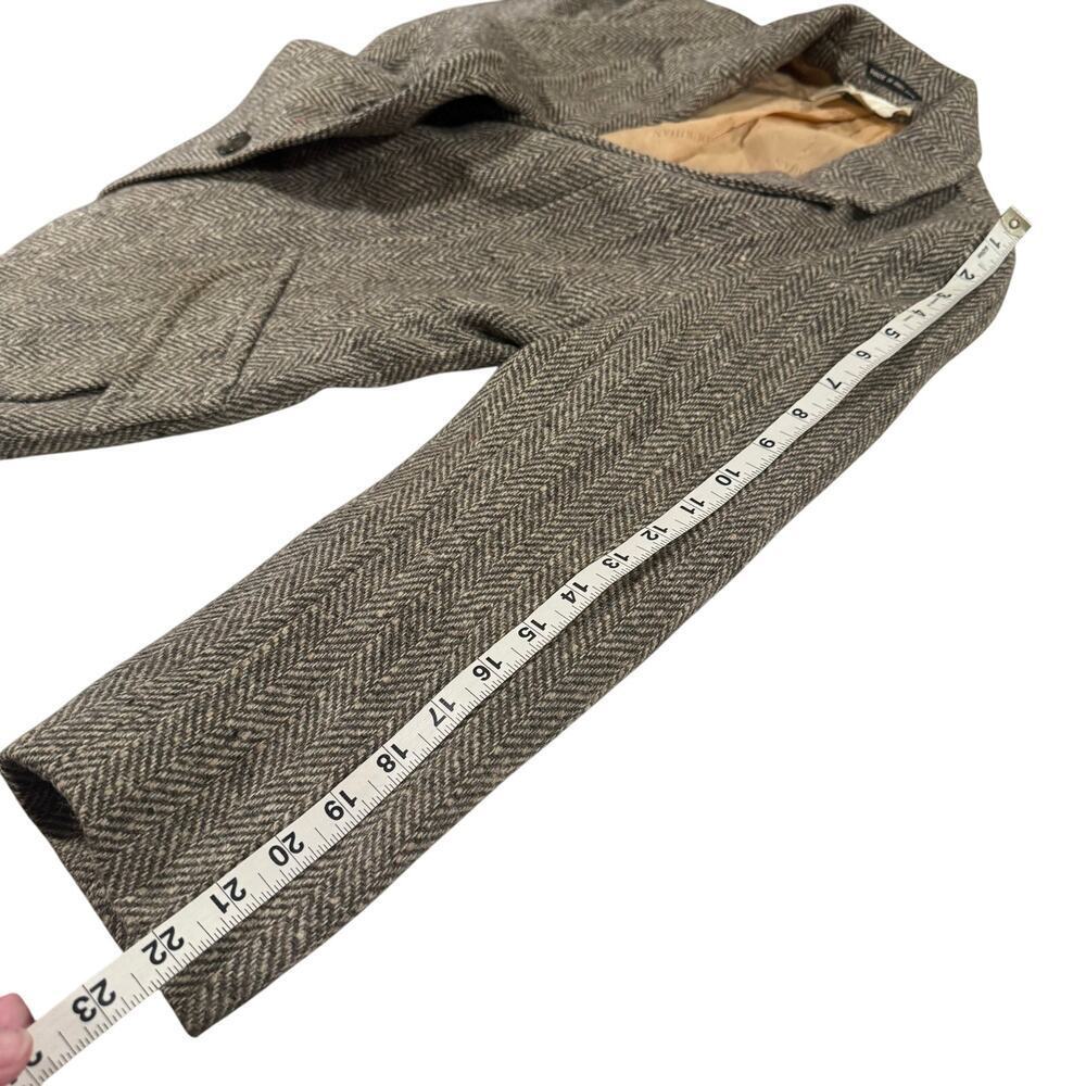 Vintage Jimmy Hourihan Herringbone Wool Coat Womens - Picture 7 of 8